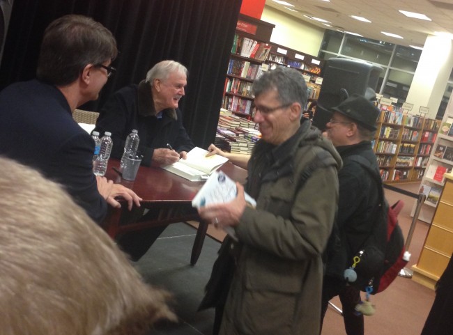 The moment after my moment with John Cleese.